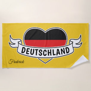 Monogramm-Badetuch der deutschen Liebe Strandtuch