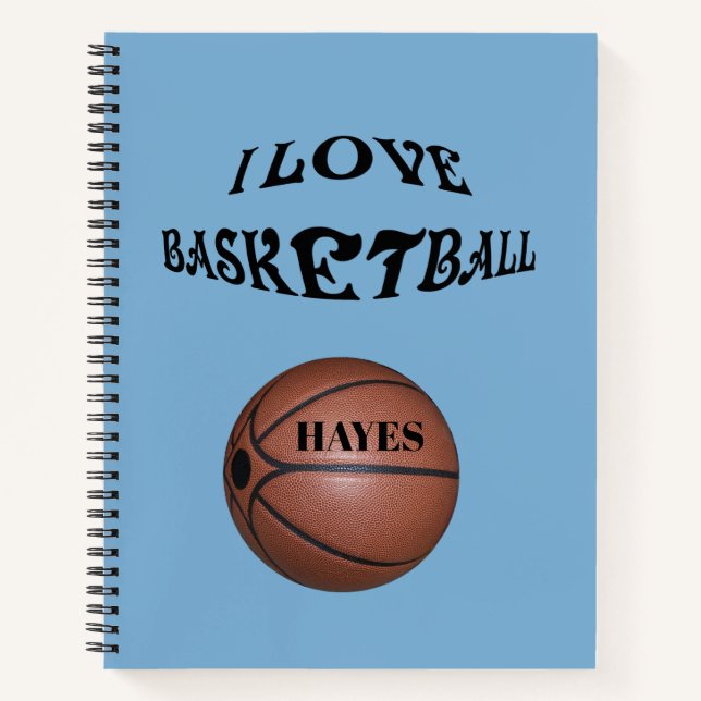 MONOGRAMM BASKETBALL* NOTEBOOK NOTIZBUCH (Vorderseite)