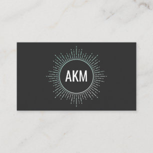 Monogramm-Beleuchtungselemente Visitenkarte