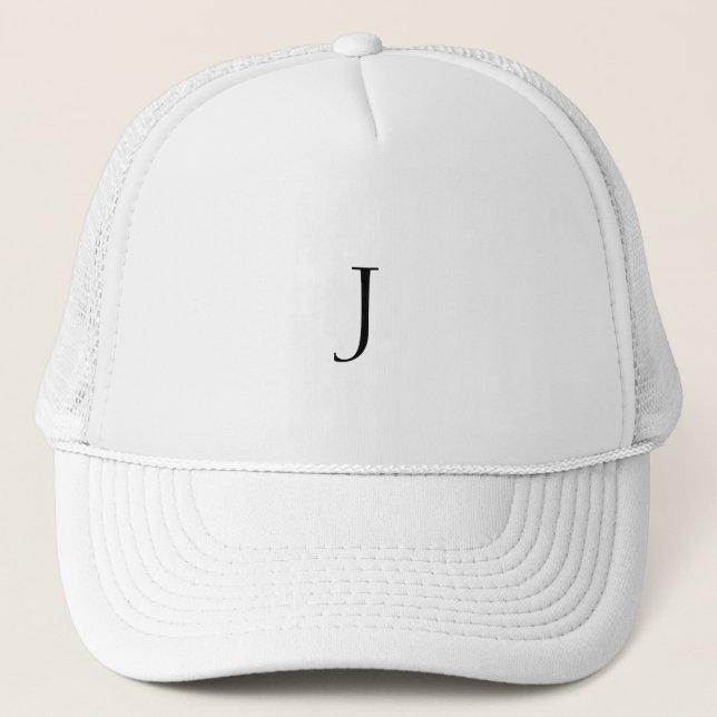 Monogramm benutzerdefinierter Buchstabe J Truckerkappe (Vorderseite)