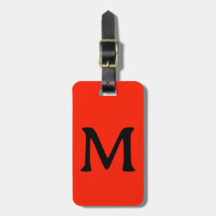 Monogramm benutzerdefinierter Name Farbe Neon Rot  Gepäckanhänger