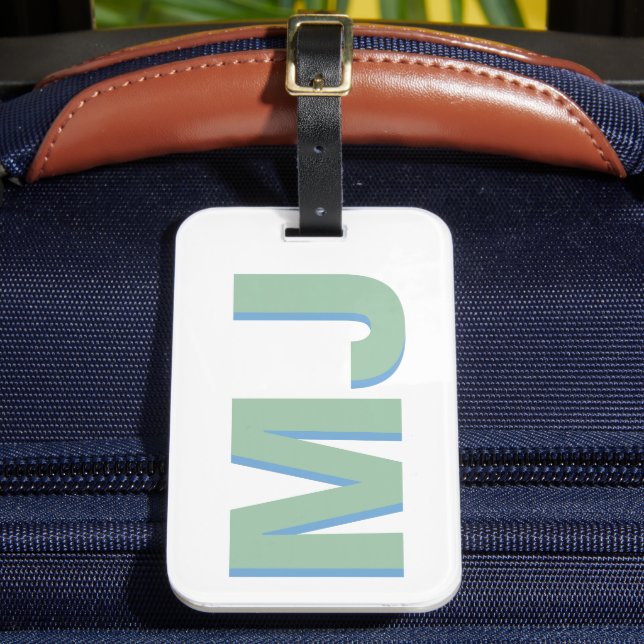 Monogramm benutzerdefinierter Text Gepäckanhänger (Vorderseite Insitu 2)