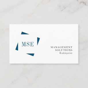 Monogramm beruflich-minimalistisch-weiß visitenkarte
