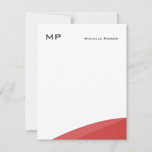 Monogramm Beruflich Schlicht Minimalistisch Mitteilungskarte
