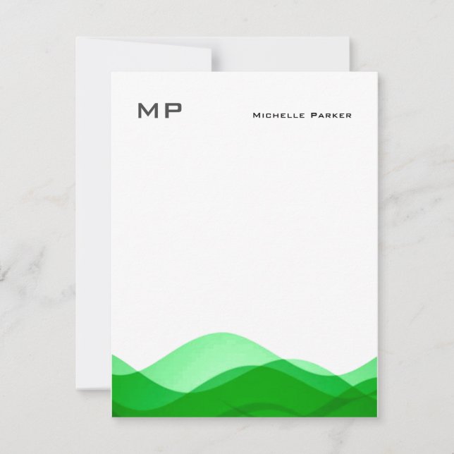Monogramm Beruflich Schlicht Minimalistisch Mitteilungskarte (Vorderseite)