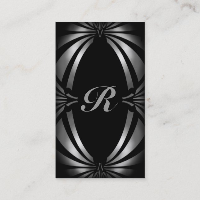 Monogramm-beruflicher eleganter Mode-Designer Visitenkarte (Vorderseite)