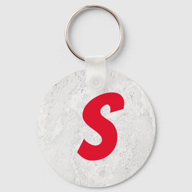 Monogramm beruflicher schlichter Name Schlüsselanhänger (Vorderseite)