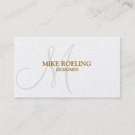 Monogramm-berufliches elegantes modernes Gold Visitenkarte