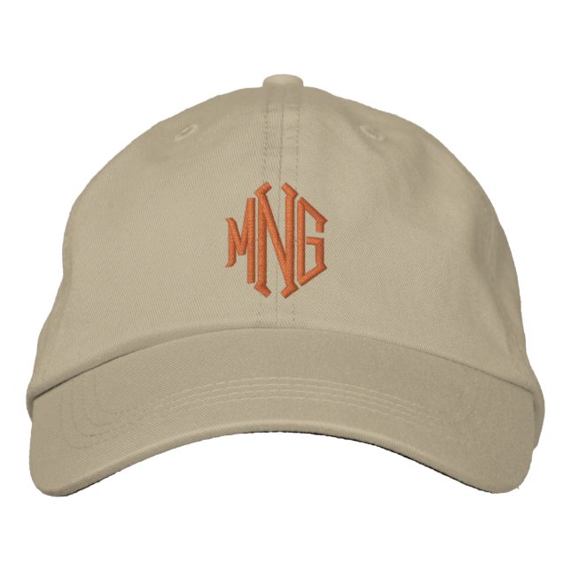 Monogramm Bestickte Baseballkappe (Vorderseite)