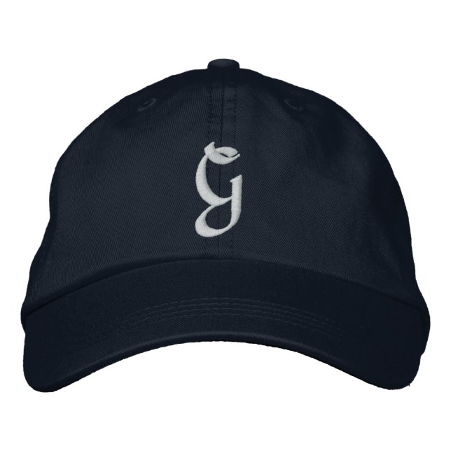 MONOGRAMM BESTICKTE BASEBALLKAPPE (Vorderseite)