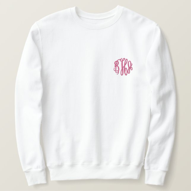 Monogramm besticktes Sweatshirt (Design vorne)
