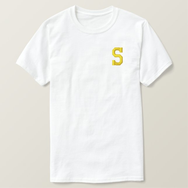 MONOGRAMM BESTICKTES T-Shirt (Design vorne)