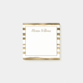 Monogramm-Bezeichnung für Goldstreifen Post-it Klebezettel