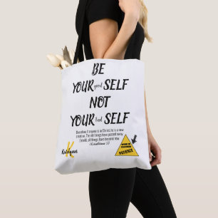 Monogramm Bibelvers Sei du selbst 2 Kor 5:17 Tasche