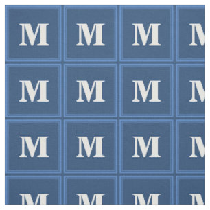 Monogramm blau stoff