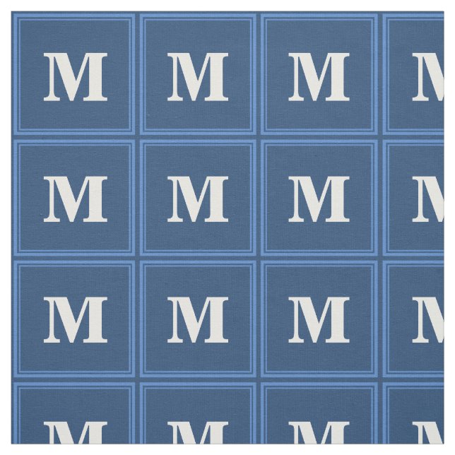 Monogramm blau stoff (Muster)
