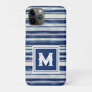 Monogramm (blau und weiß gestrichen) Case-Mate iPhone hülle