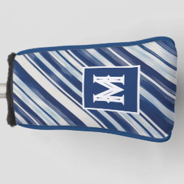 Monogramm (blau und weiß gestrichen) golf headcover