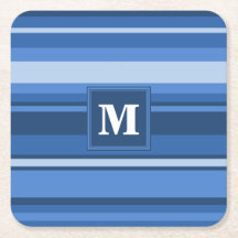 Monogramm blaue Streifen