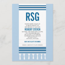 Monogramm blaues Tallit Bar Mitzvah