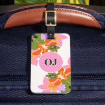 Monogramm Blumen farbenfroh elegant feminin
