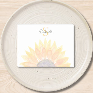 Monogramm Blumenmuster Post-it Klebezettel