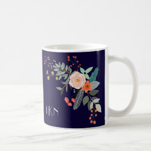 Monogramm botanisch kaffeetasse