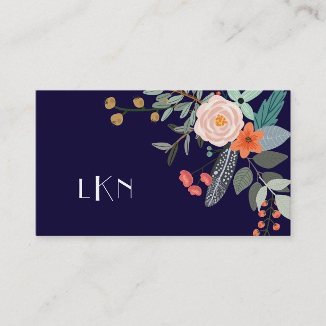 Monogramm botanisch visitenkarte (Vorderseite)