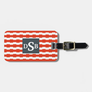 Monogramm Boxstripe Muster Gepäckanhänger