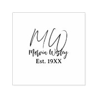 Monogramm braun blau türkis Gründungsjahr minimal