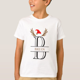 Monogramm Buchstabe B Xmas Name Lustiger Weihnacht T-Shirt