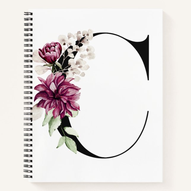 Monogramm | Buchstabe C Journal  Notizbuch (Vorderseite)