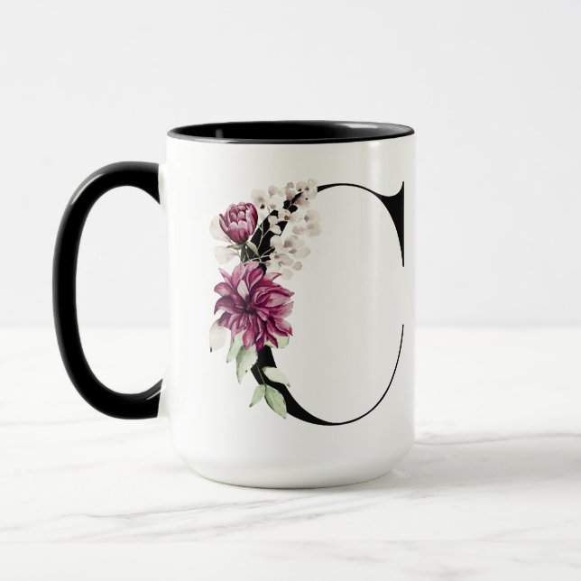 Monogramm | Buchstabe C Kaffeetasse (Links)