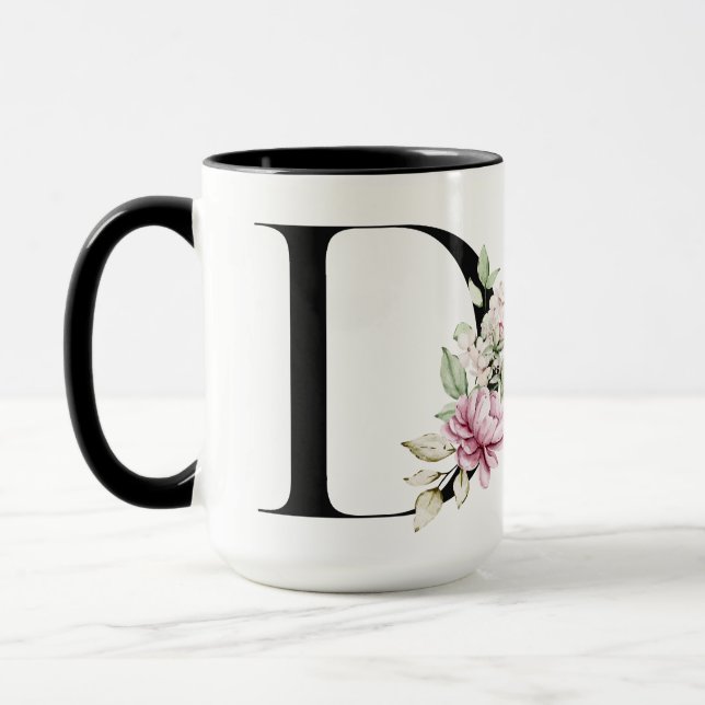 Monogramm| Buchstabe D Kaffeetasse (Links)