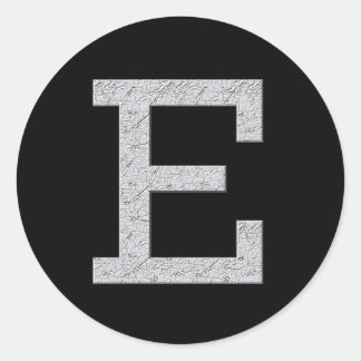 Monogramm Buchstabe E Runder Aufkleber