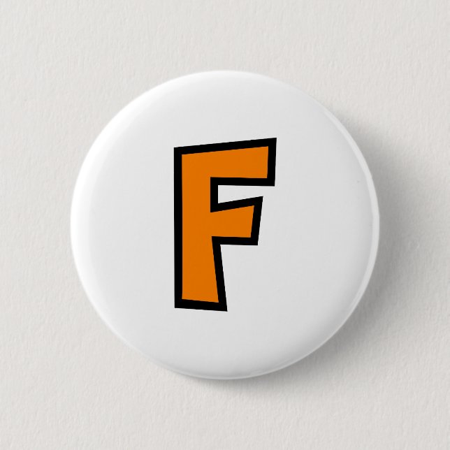 Monogramm-Buchstabe F Button (Vorderseite)