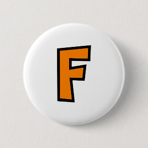 Monogramm-Buchstabe F Button