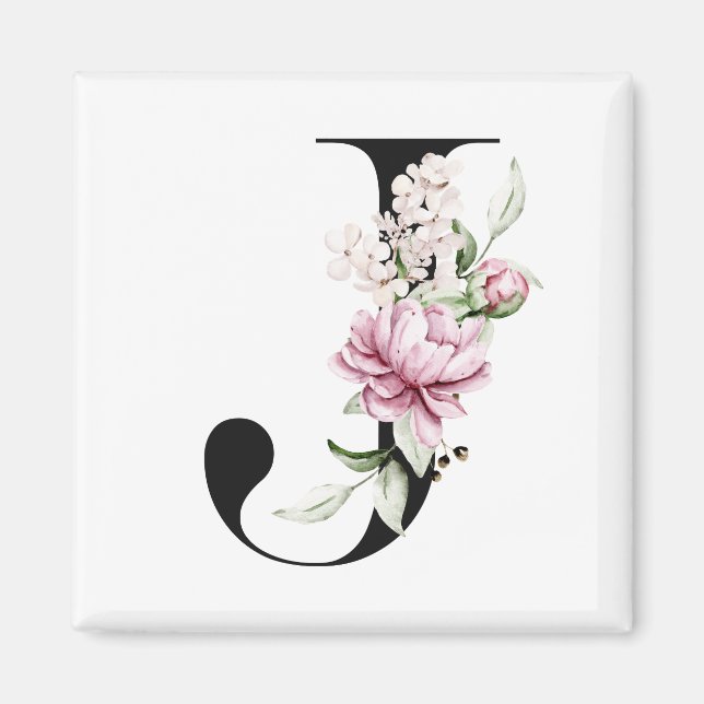 Monogramm Buchstabe J | Magnet (Vorne)
