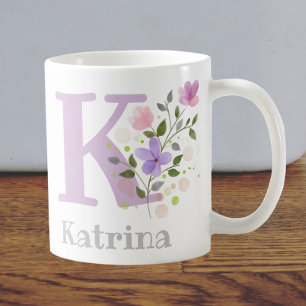Monogramm Buchstabe K & Christian Name Kaffeetasse