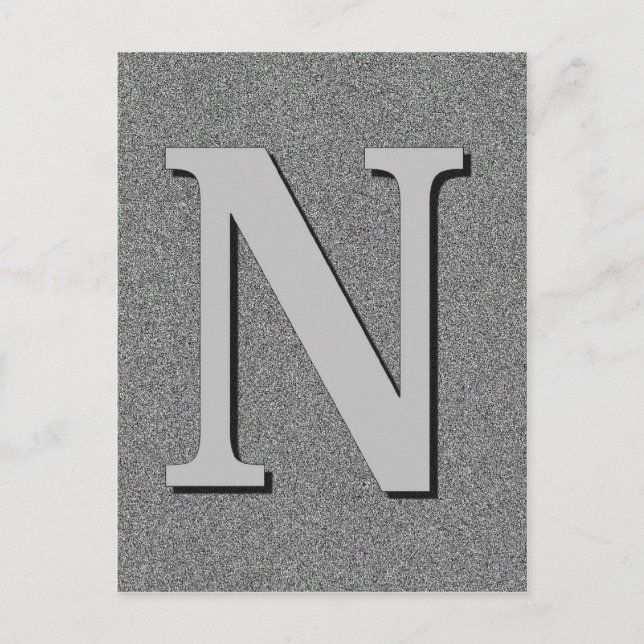 Monogramm Buchstabe N Postkarte (Vorderseite)