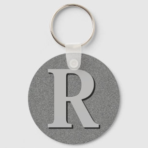 Monogramm-Buchstabe R Schlüsselanhänger