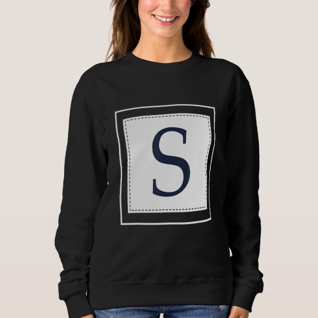Monogramm Buchstabe S Alphabet S Anfangsbuchstabe  Sweatshirt (Vorderseite)