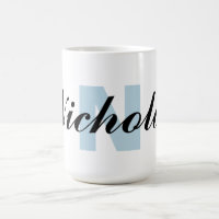 Monogramm-Buchstabe und Name