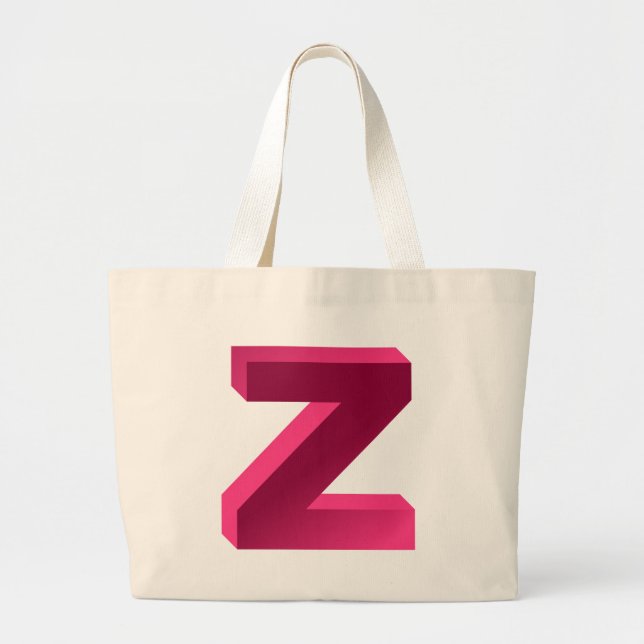Monogramm-Buchstabe Z Jumbo Stoffbeutel (Vorne)