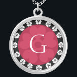 Monogramm-Buchstabeg-Anhänger-Halskette Versilberte Kette<br><div class="desc">Zeigen Sie Ihren Stolz in Ihren Initialen,  die einen Monogrammbuchstabeanhänger tragen. Der silberne zuerstanhänger macht auch ein denkwürdiges Geschenk für jeden möglichen besonderen Anlass für die wichtigen Leute Ihres Lebens.</div>