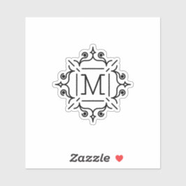 Monogramm-Buchstaben-m-Muster Aufkleber