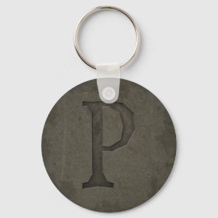 Monogramm-Buchstaben P Schlüsselanhänger