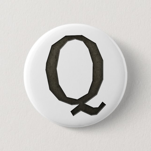 Monogramm-Buchstaben Q Button (Vorderseite)