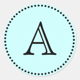 Monogramm-Buchstaben Runder Aufkleber