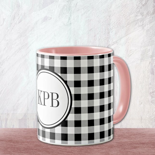 Monogramm Buffalo Karo 11oz. Combo-Getränke Tasse (Von Creator hochgeladen)